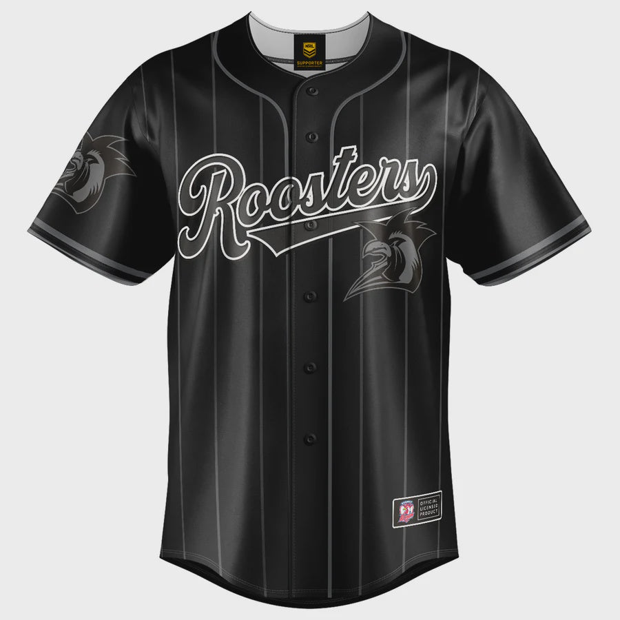 Sydney Roosters Blackout Baseball Shirt