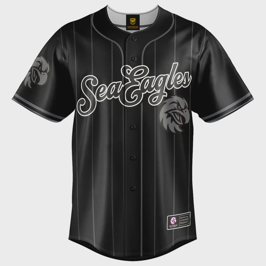 Manly Sea Eagles Blackout Baseball Shirt