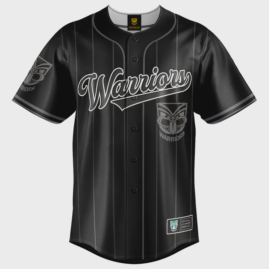 New Zealand Warriors Blackout Baseball Shirt