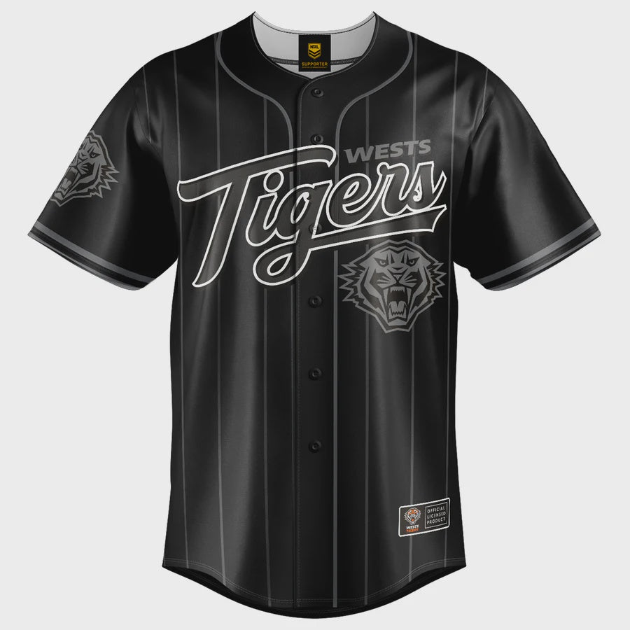 West Tigers Blackout Baseball Shirt