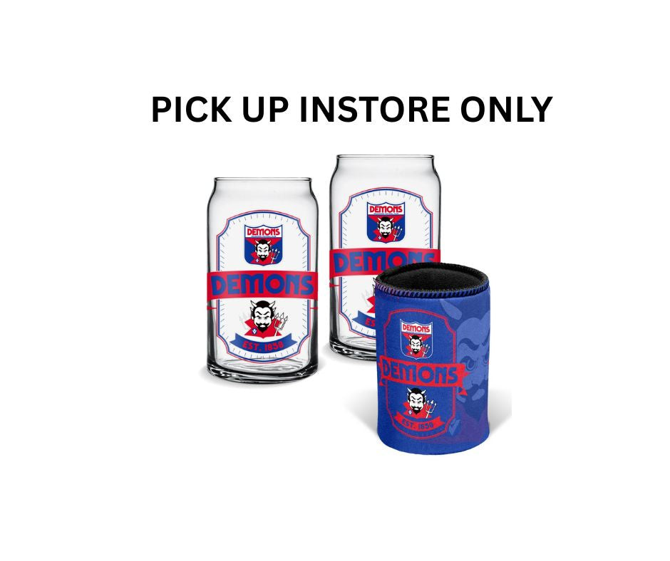 Melbourne Demons Can Shaped Glasses And Can Cooler