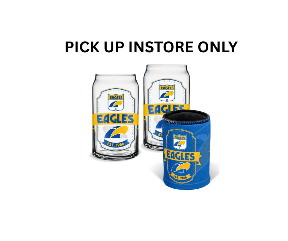 West Coast Eagles Can Shaped Glasses And Can Cooler