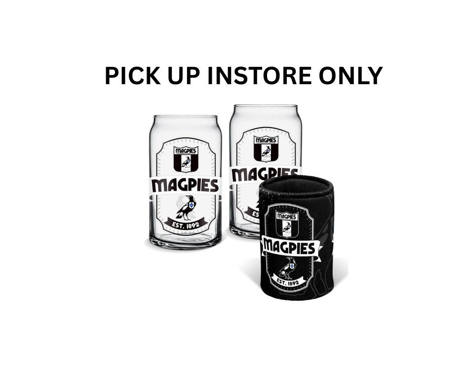 Collingwood Magpies Can Shaped Glasses And Can Cooler