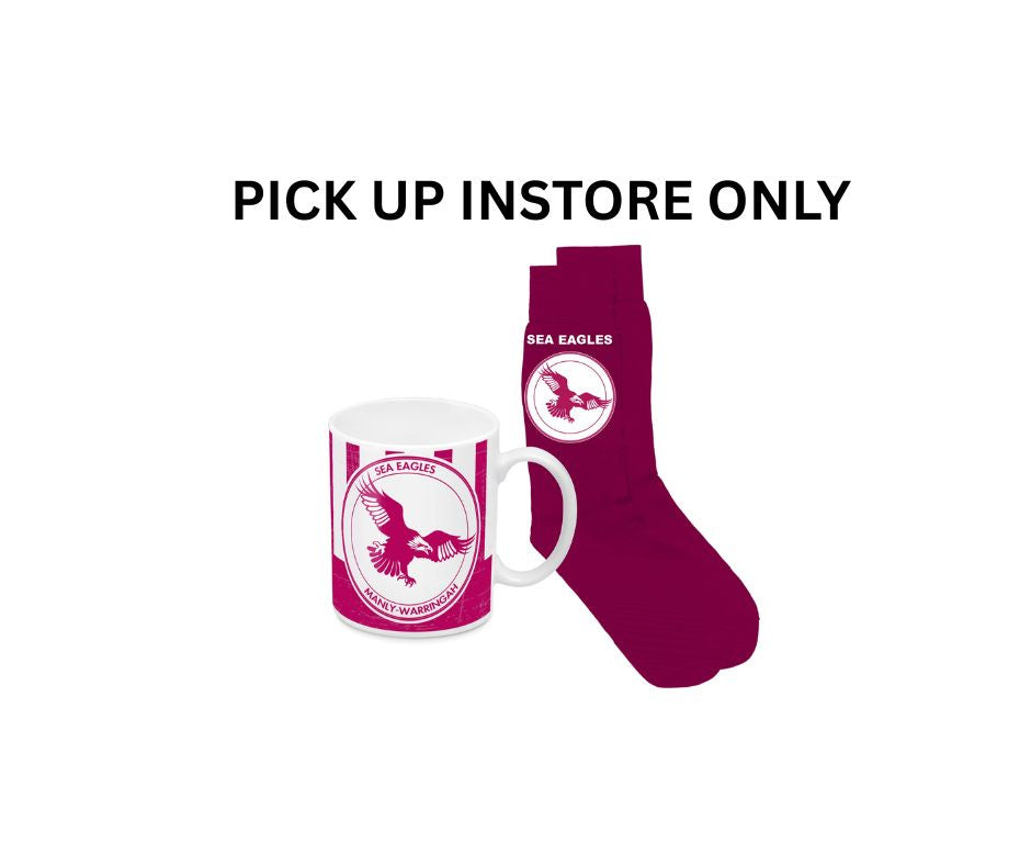 Manly Sea Eagles Heritage Mug and Sock Pack