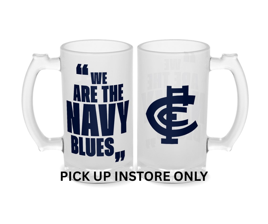 Carlton Blues Frosted Stein