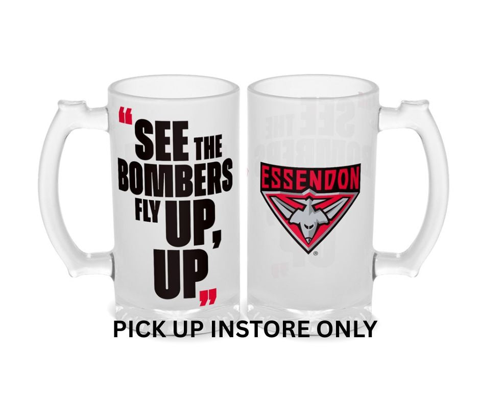Essendon Bombers Frosted Stein