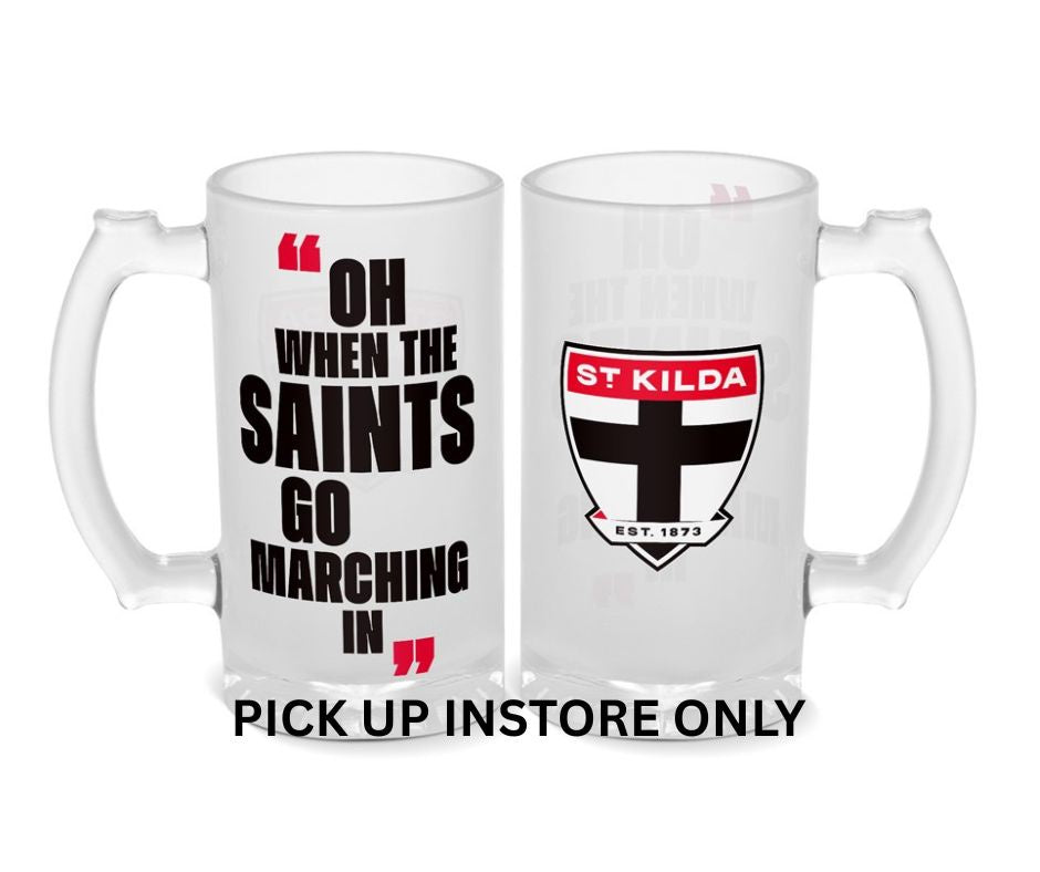 St Kilda Saints Frosted Stein