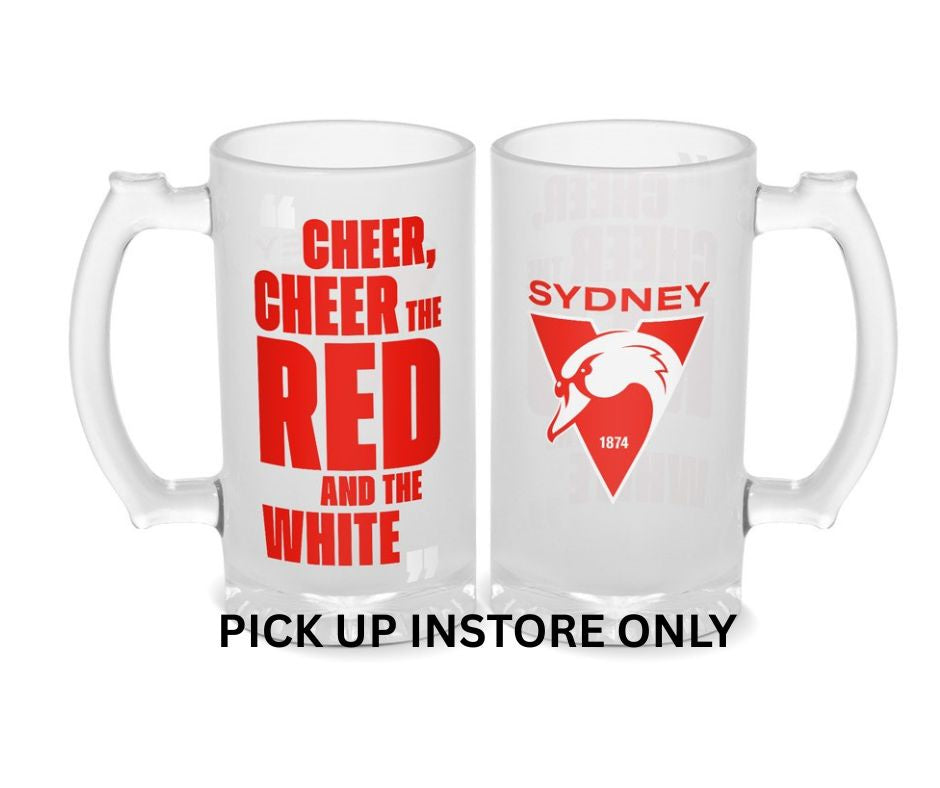 Sydney Swans Frosted Stein