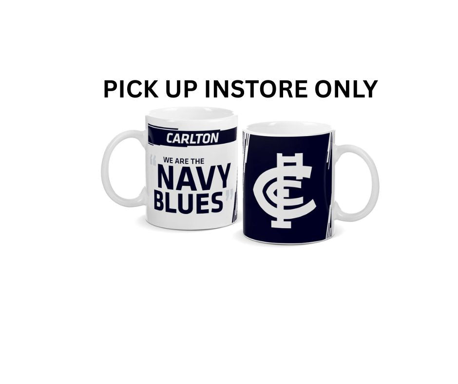 Carlton Blues Logo and Song Coffee Cup