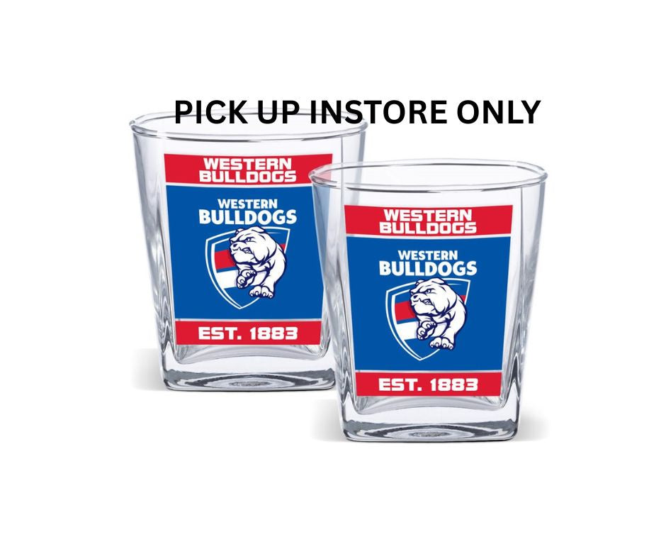 Western Bulldogs Spirit Glasses - Set of 2 -