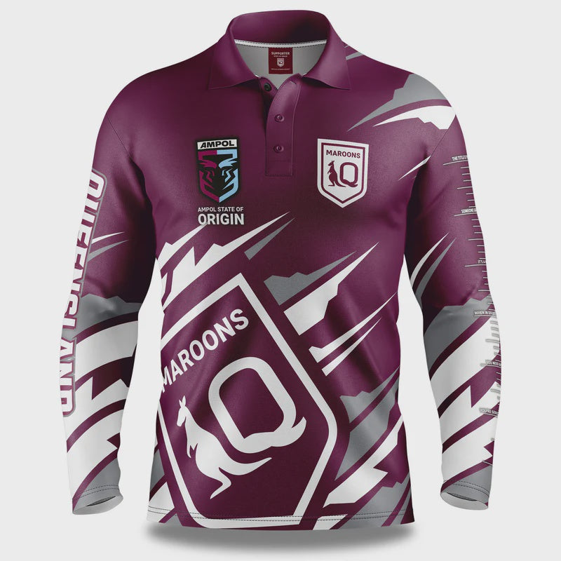 Queensland Maroons Youth "Ignition" Fishing Shirt