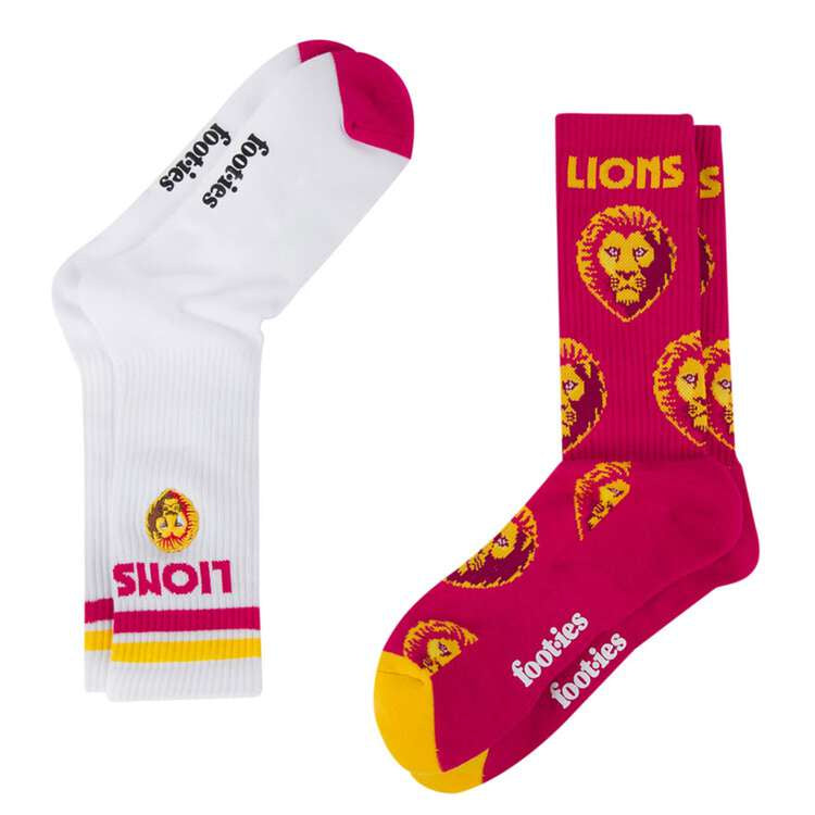 Brisbane Lions  Sneaker Socks - 2 Pack