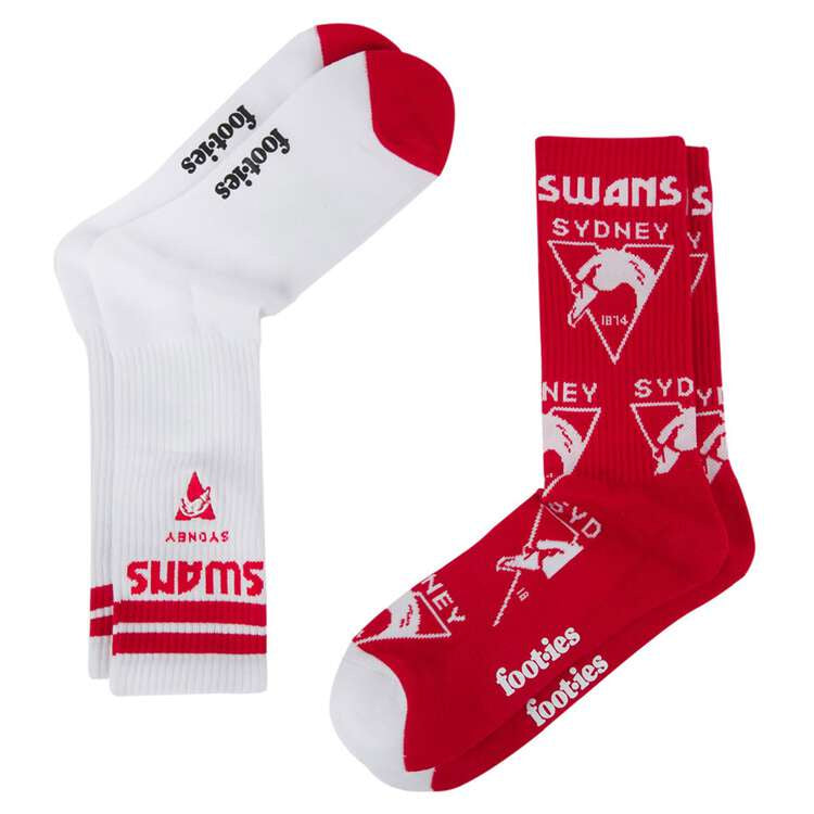 Sydney Swans  Sneaker Socks - 2 Pack