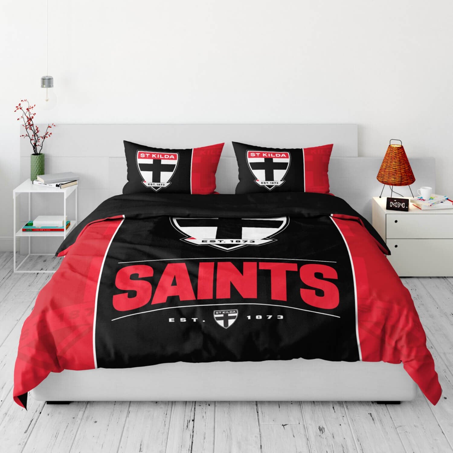 St Kilda Saints Queen Quilt Cover