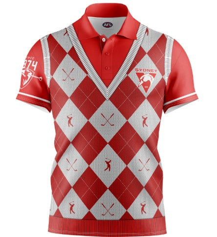 Sydney Swans Fairway Golf Polo Shirt