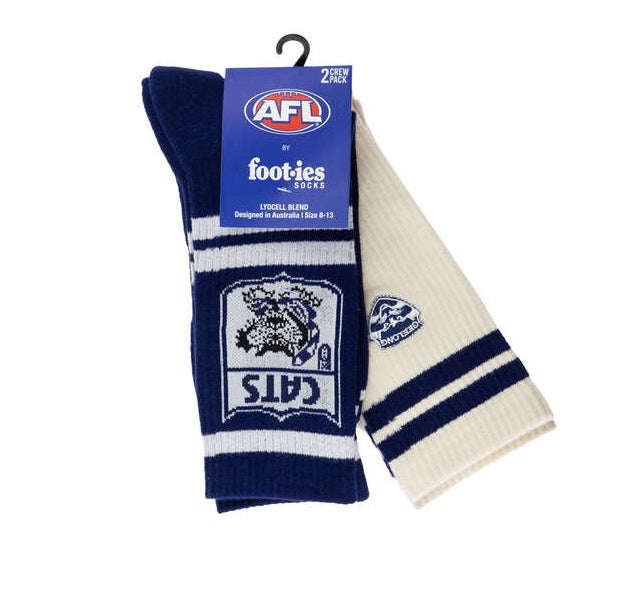Geelong Cats Sneaker Socks - Pack of 2