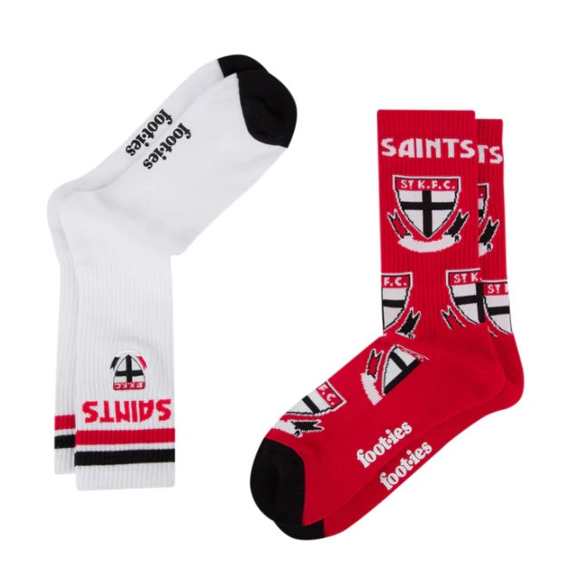 St Kilda Saints  Sneaker Socks - 2 Pack