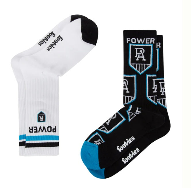 Port Adelaide Power  Sneaker Socks - 2 Pack
