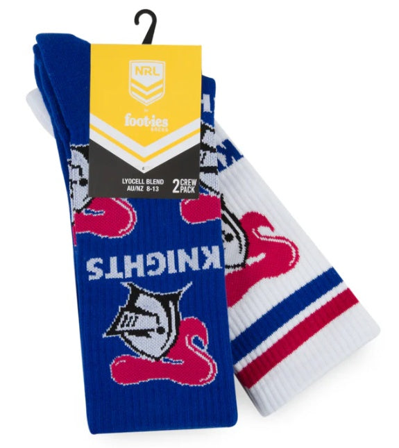Newcastle Knights Sneaker Socks - 2 Pack