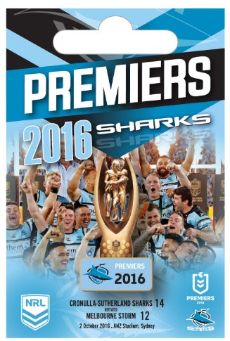 Cronulla Sharks 2016 Premiership Trophy Pin