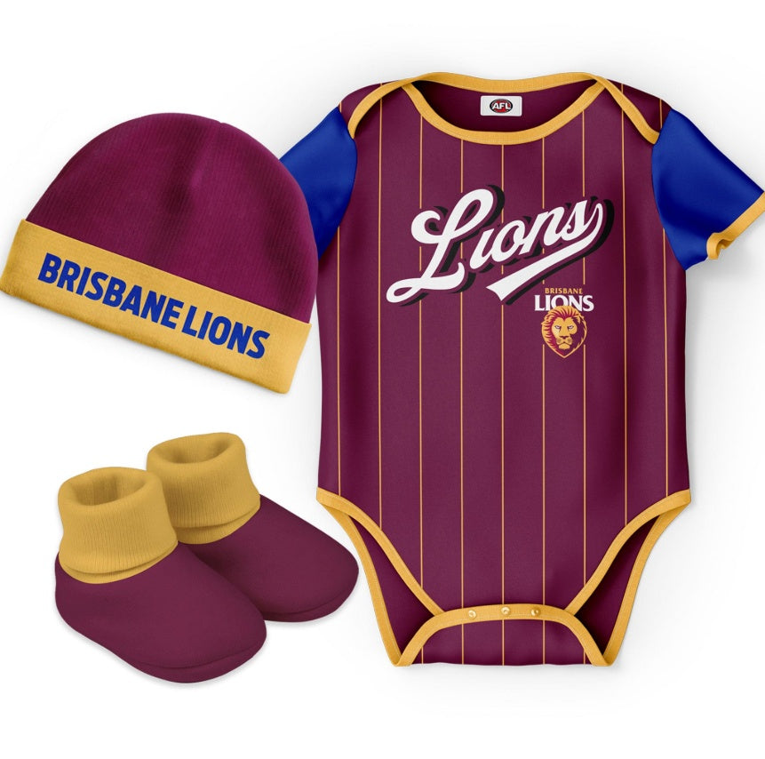 Brisbane Lions "Lullaby" 3pc Baby Set