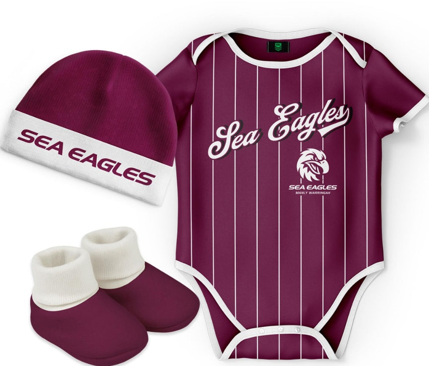 Manly Sea Eagles "Lullaby" 3pc Baby Set
