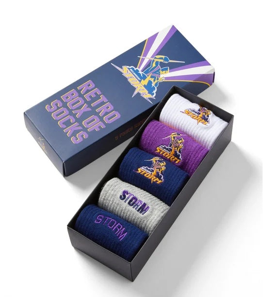 Melbourne Storm Retro Box Of Socks