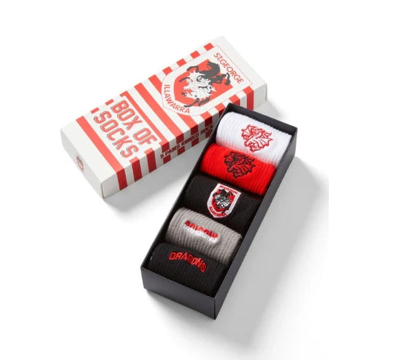 St George Illawarra Dragons Retro Box Of Socks