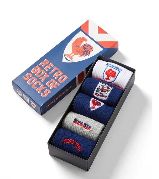 Sydney Roosters Retro Box Of Socks