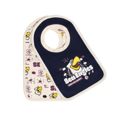 Manly Sea Eagles Set Of 2 Bibs