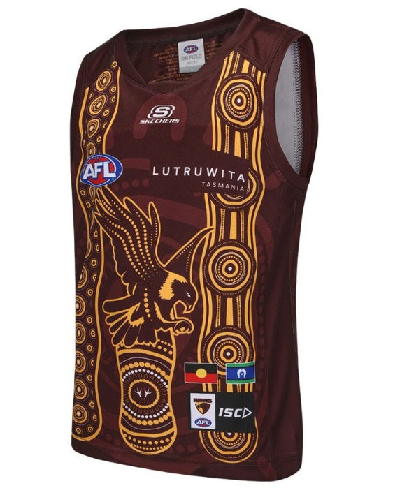 Hawthorn Hawks Youth 2025 Indigenous Guernsey - Brown