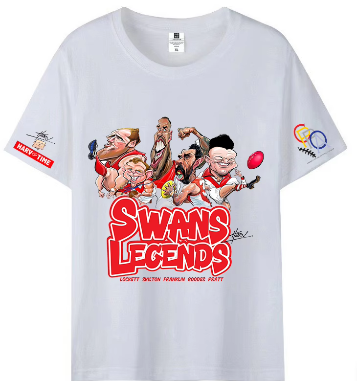 Sydney Swans Legends Caricature T-Shirt