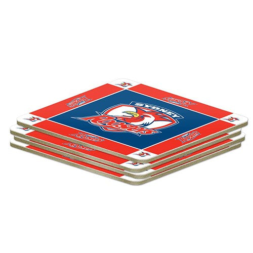Sydney Roosters Set Of 4 Coasters