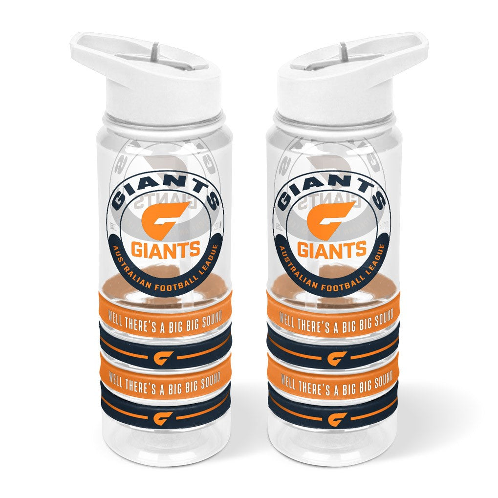 Greater Western Sydney Giants Clear Tritan Drink Bottle With Bands