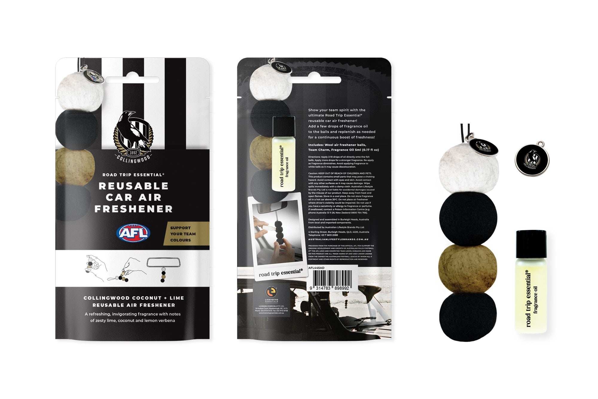 Collingwood Magpies Reusable Air Freshener