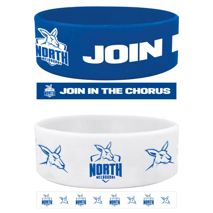 North Melbourne Kangaroos Wrist Bands