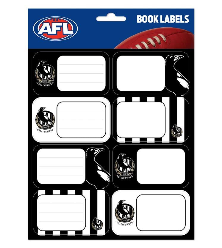 Collingwood Magpies Book Labels