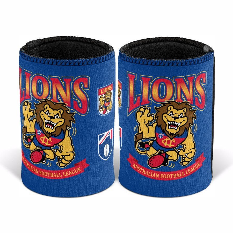 Brisbane Lions Retro Can Cooler