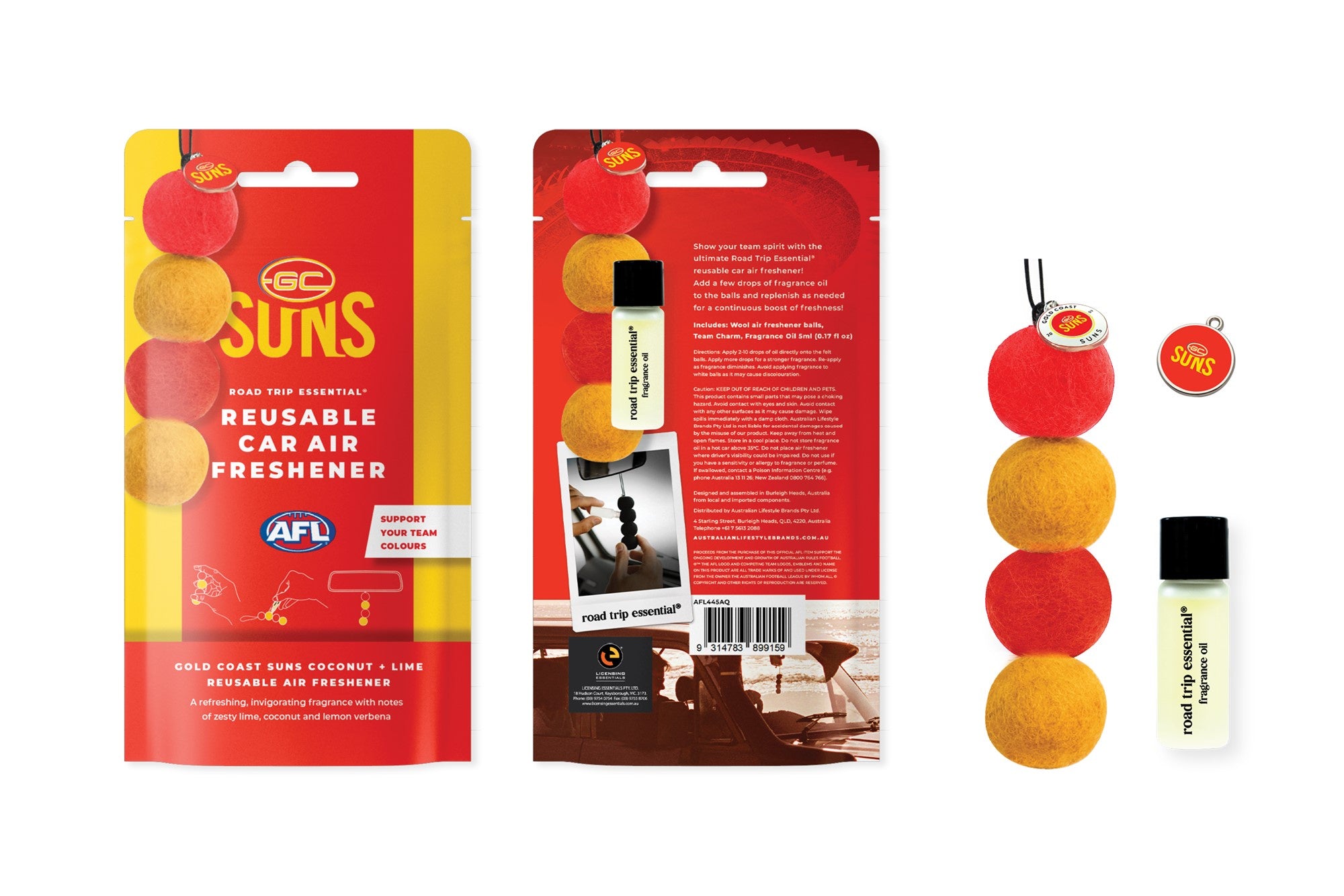 Gold Coast Suns Reusable Air Freshener