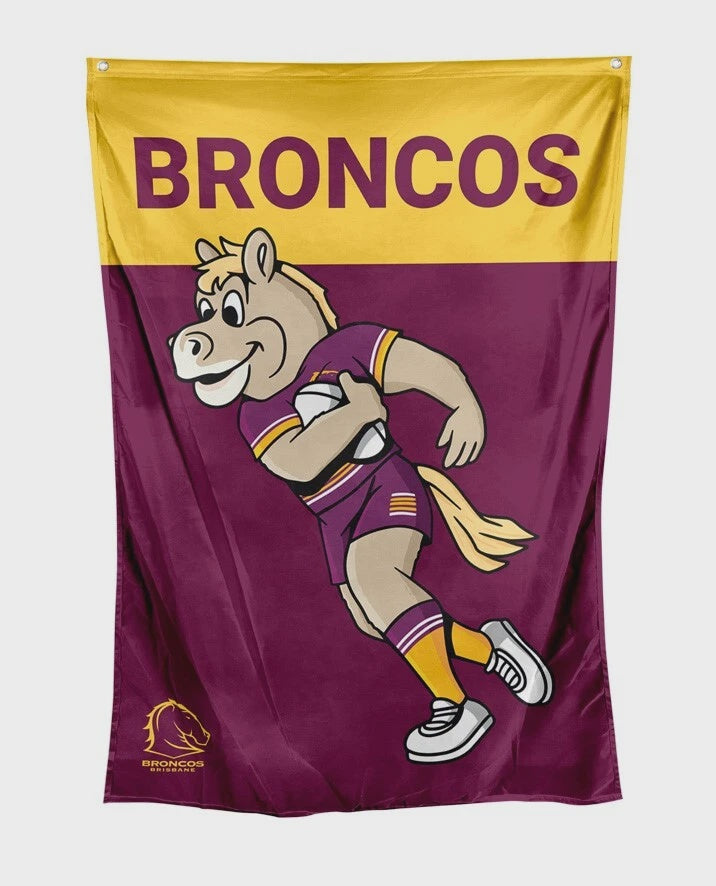 Brisbane Broncos Mascot Wall Flag