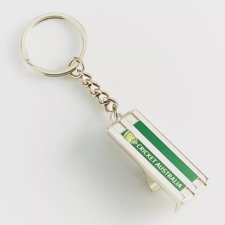 Cricket Stumps Bottle Opener Keyring