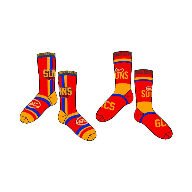 Gold Coast Suns socks - Pack Of 2