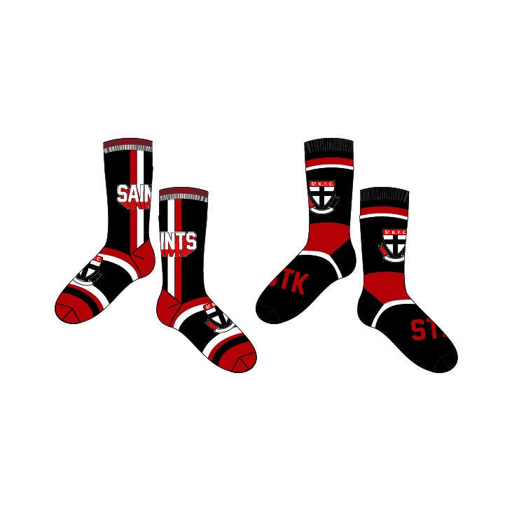 St Kilda Saints Socks - Pack Of 2