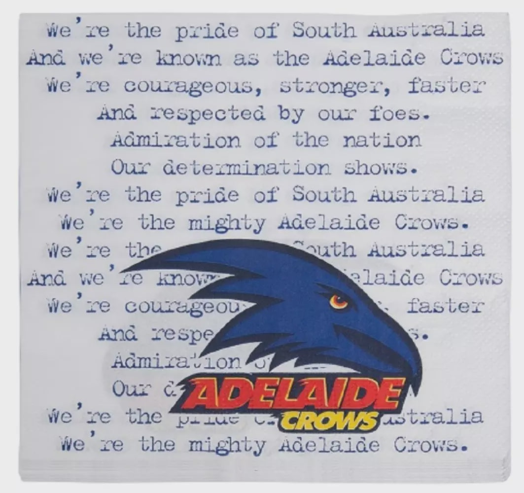 Adelaide Crows Song Napkins