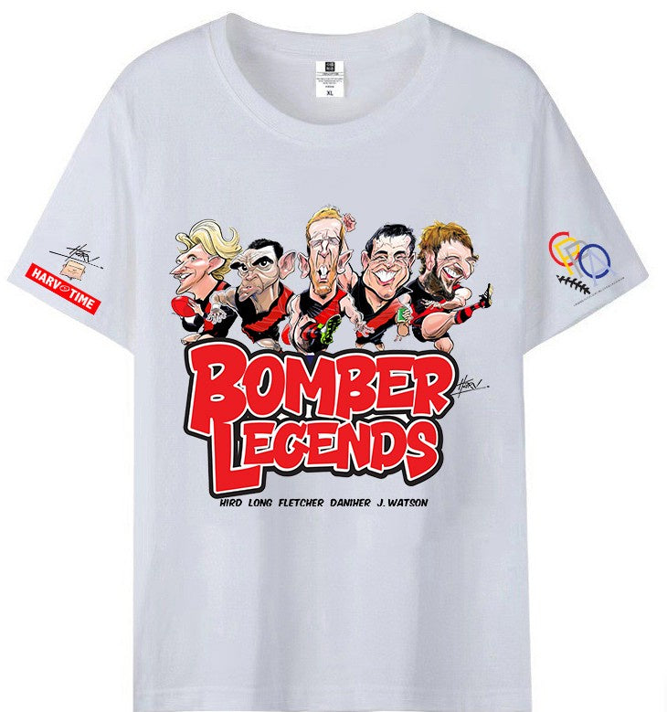Essendon Bombers Legends Caricature T-Shirt
