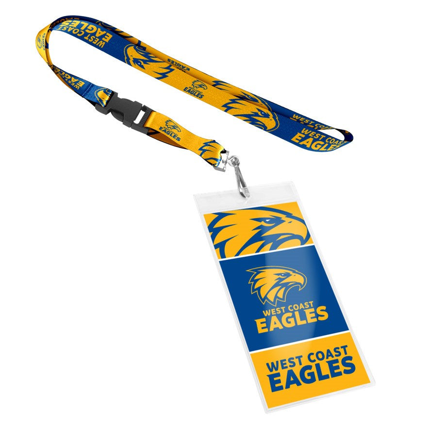 West Coast Eagles Card Pocket Lanyard