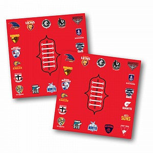 AFL All Team Design Footy Napkins