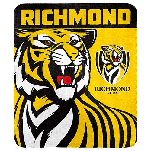 Richmond Tigers Polar Fleece Throw Rug