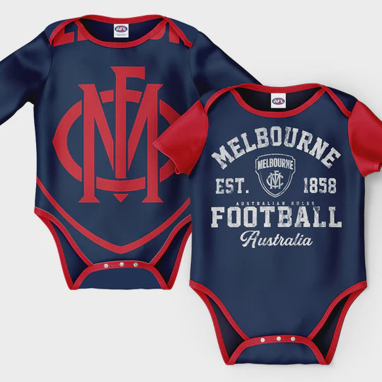 Melbourne Demons 2pc Baby Romper Set