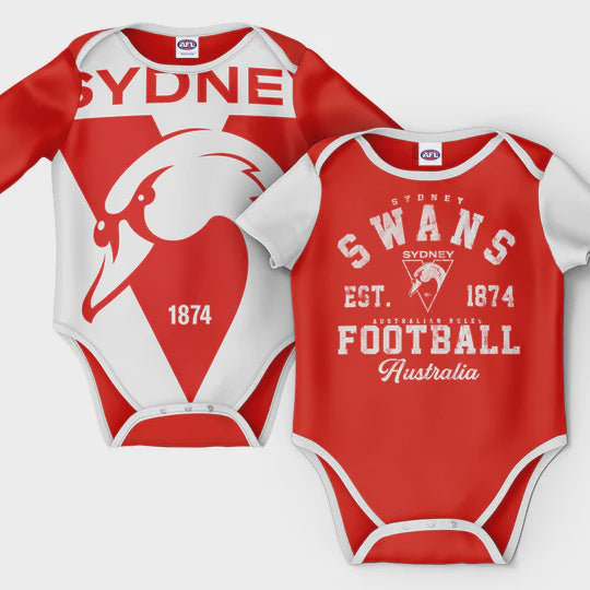Sydney Swans 2pc Baby Romper Set